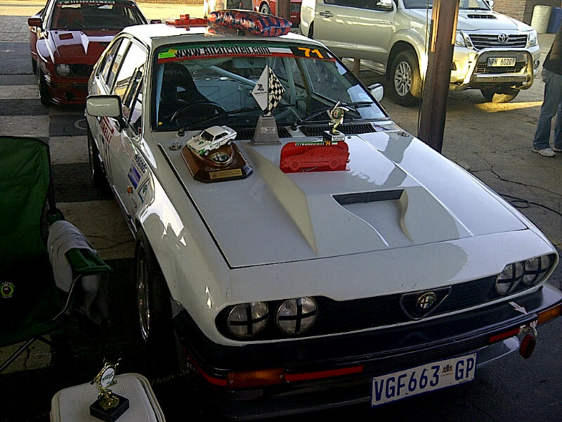Kevin Rascher . 2nd Overall Zwartkops Alfa Trofeo. Alfa Romeo GTV 3.0 SA