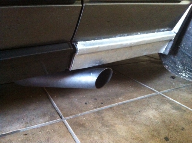 final bit exiting before left rear wheel